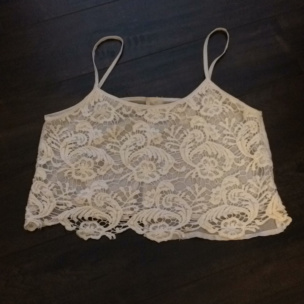 White Cropped Cami
